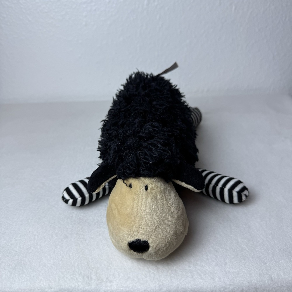 Gund Black Sheep Plush Cream Face Striped Legs 46811 Small 10" Stuffed Animal